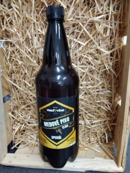 Medové pivo,obsah alkoholu 5,9%. 1l za 109,-